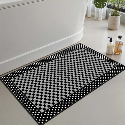 Yumuşak Banyo Halısı Banyo Paspası, Kaymaz Dot Tabanlı, Su Emici, Makinede Yıkanabilir - 80 x 150 cm