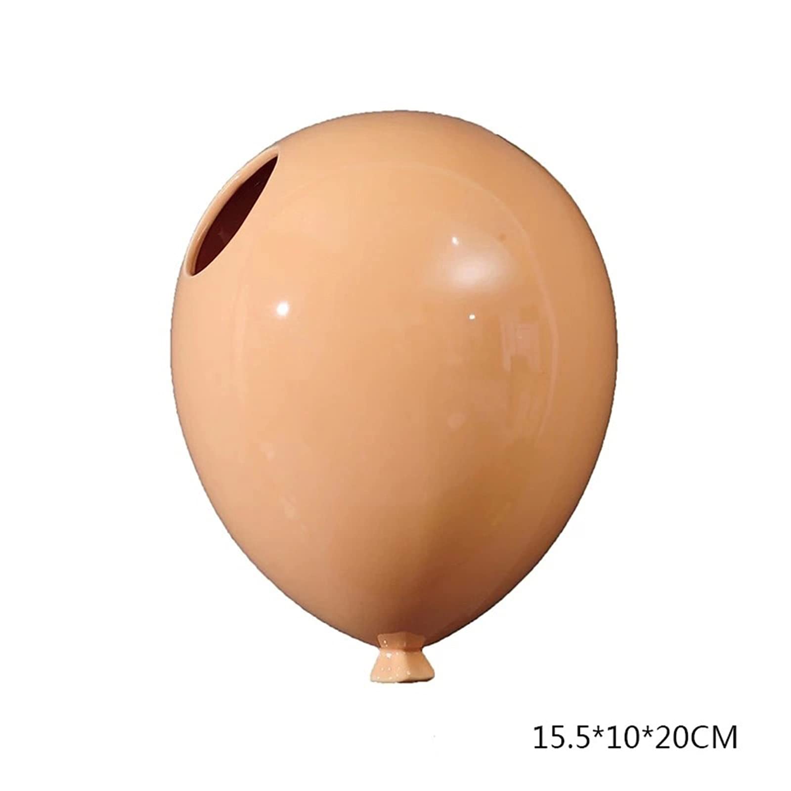 Wiszący kosz z koronki kreatywny ceramiczny balon wiszący na ścianie doniczka na kwiaty salon wazon dekoracja czarny ornamenty do wnętrz na zewnątrz wisząca doniczka (kolor: pomarańczowy L