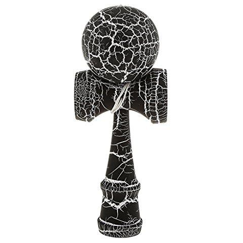 Kendama Japanisches Geschicklichkeitsspiel schwarz/weiße Kugel Holz-Kugelfangspiel Marke PRECORN Cover