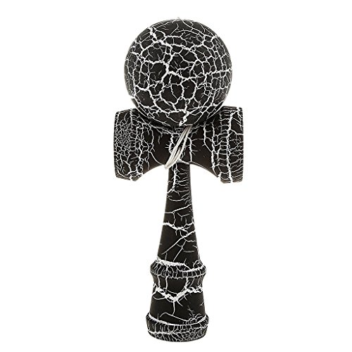 PRECORN Kendama Juego de Habilidad con Bola Negra/Blanca | Juego de Madera de Pelota |Juguetes de Habilidad Japonesa de la Marca Cover