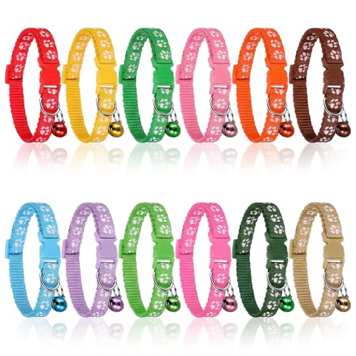 Pack 12 Collares Pequeños para Cachorros Ajustables 18-30cm