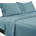 Bedsure Sabanas 150 x 190 - Juego Sábanas 150x200 4 Piezas Poliéster con Bajera 150x190 Ajustable, Encimera Cama 150 y 2 Fundas de Almohada 50x80cm, Azul Grisáseo