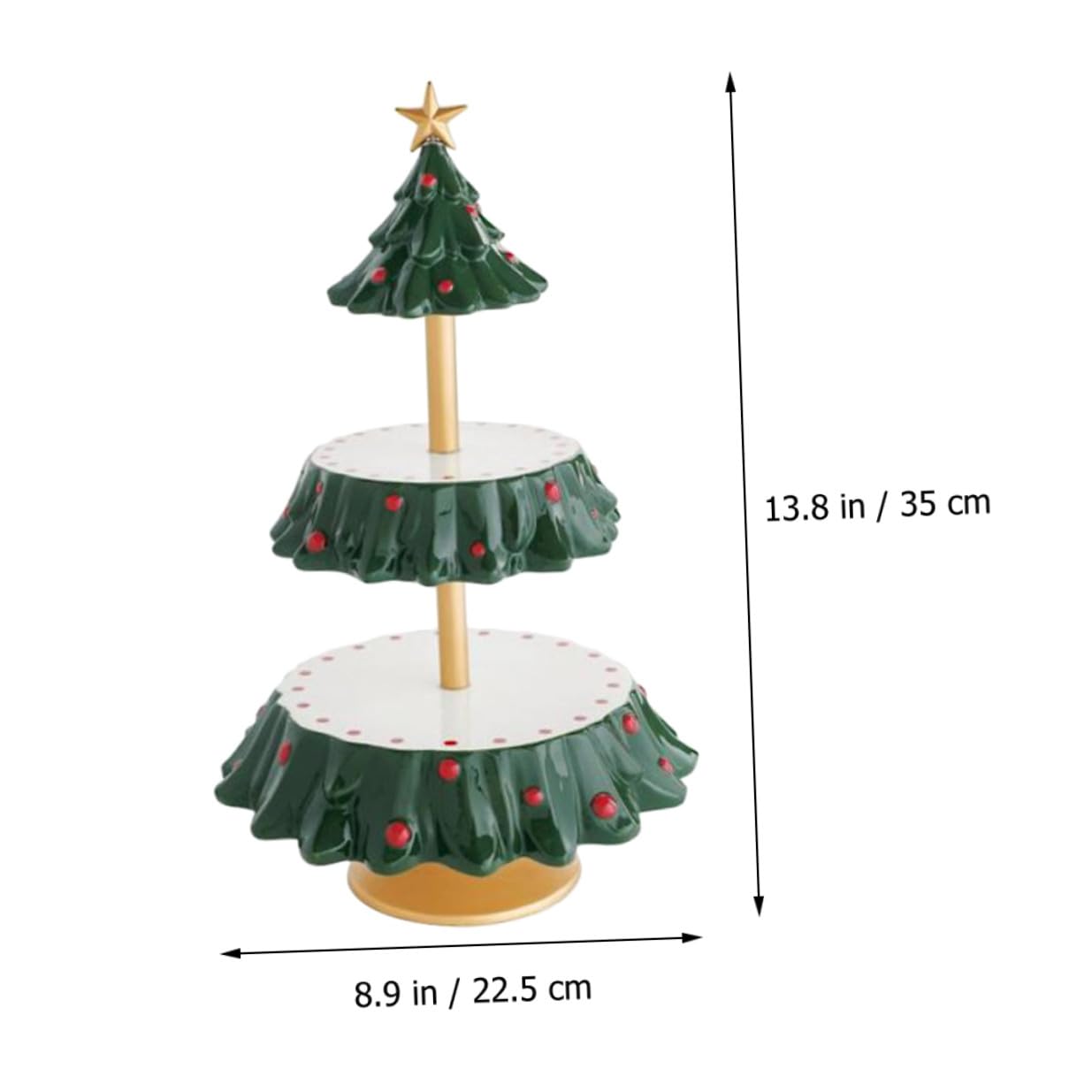 Espositore Natalizio per Snack Multiuso in Resina Effetto Decorativo Delicato, Tavolo per Feste di Natale e Celebrazioni Piatti per Dolci e Frutta