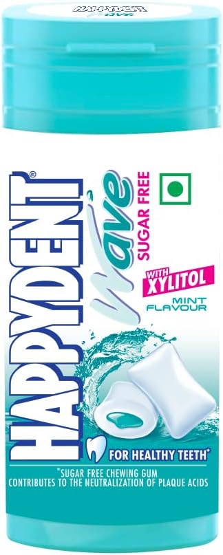 Wave, Xylitol Sugarfree Mint Flavour, Bubble Gum Pocket Bottle, 18 Pieces, 28.9 g