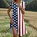 USA Dress Stars Stripe Fashion O Neck Lounge Festival Maternity Casual Short Sleeve Fourth of July Outfit Vestidos De Verano para Mujer 2025