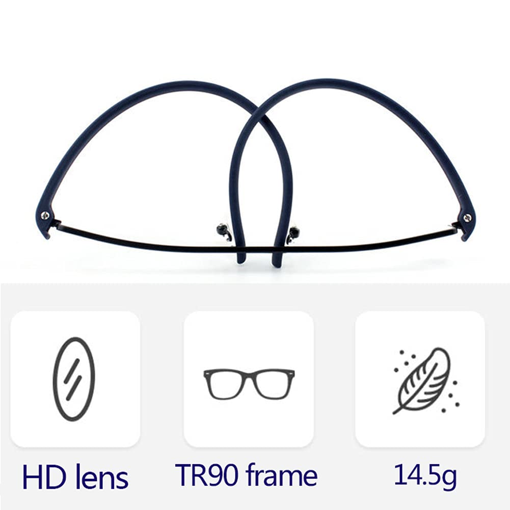 3Er-Pack Leichte Lesebrillen Für Männer Und Frauen Mit Tragbarem Etui, Rechteckige, Blendfreie Lesebrille Mit Halbrahmen/C/3.0 *