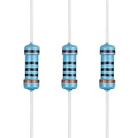 Vista 103 de 100 resistencias de 1 ohm 1/2 W (0.5 vatios) ±1% tolerancia de película metálica, resistencia fija de múltiples valores de resistencia opcional