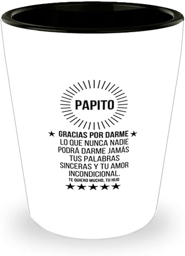 Regalo para el día del padre, papa, padrastro, padrino con frase - Papito gracias por darme tu tiempo, pulseras para hombres - Vaso de tequila