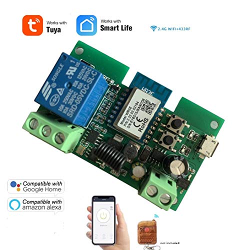 WiFi Wireless Smart Switch Relay Module for Smart Home 5V 5V/12V,Ba Applied to Access Control, Turn on PC, Garage Door (1CH smart Life app) - Image 3