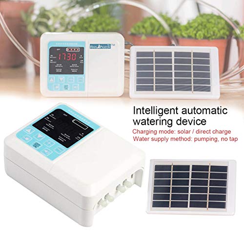 Preisvergleich Produktbild CampHiking Automatisches Bewässerungssystem Intelligente Wasseruhr - Fauler Digitaler Solar-Bewässerungsregler Mit Wasserdichtem LCD-Display - Ideal Für Gewächshäuser, Gartenpflanzen Und Rasenflächen
