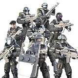 MEIEST SWAT Model Equipment Assembly Building Block Toys,8 PCS City Police Action Mini-Figures with Multiple Military Weapons Accessories,Party Favors Set
