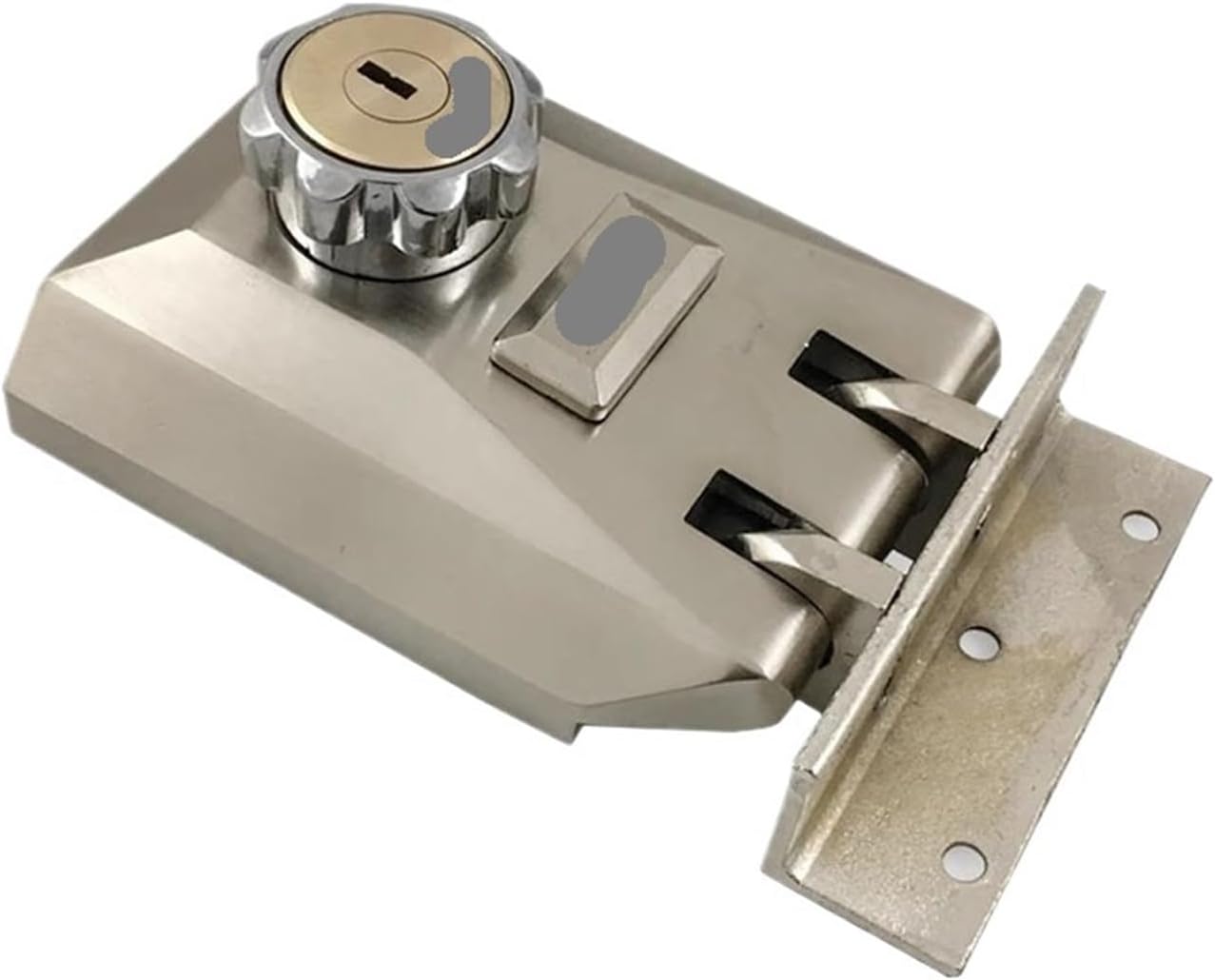 Outdoor Sliding Door Steel Gate Lock, Strength Wheel Hook Design, Automatic Latch, Exterior Double Open Sliding Iron Door Lock, Warehouse Use