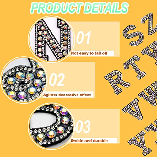 Elane 52 Pcs Iron On Letters For Clothing Iron On Letter Patches For Fabric A-Z Embroidered Patches For Diy Clothes Bags Hats. #TOP2