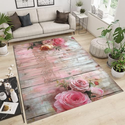 Tapis baroque rouge framboise 180x270 antidérapant premium - 2