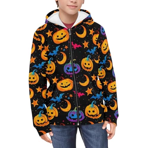 Kids Long Sleeve Zip Up Hoodie Casual Warm Hooded Sweatshirts Girl & Boys Soft Zipper Jackets with Pockets3