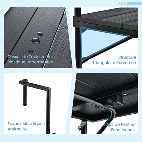 Table de balcon suspendue pliable pour optimiser les petits espaces sans encombre - 5