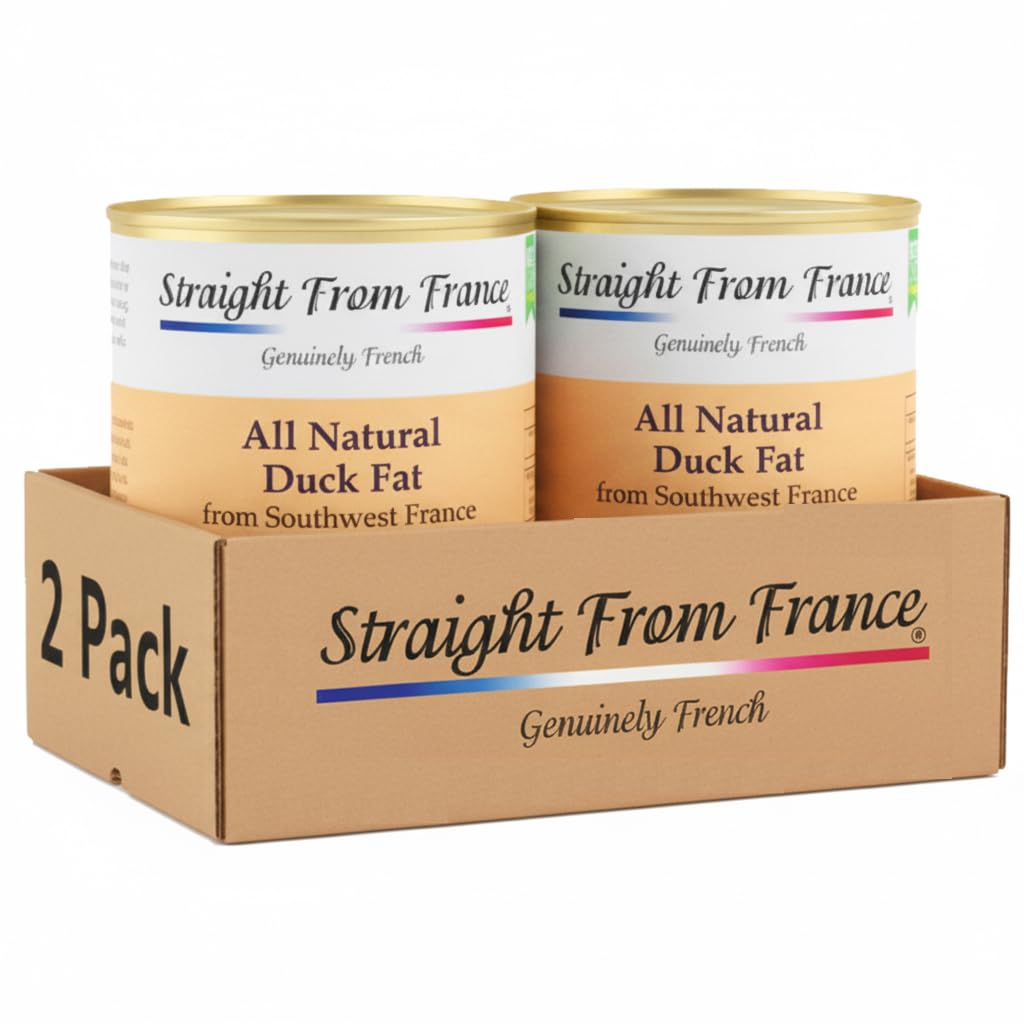 Straight from France Genuinely French, All Natural Duck Fat for Cooking from Southwest France, Keto and Paleo Diet Friendly, Can 695g 24.5oz (Pack of 2)