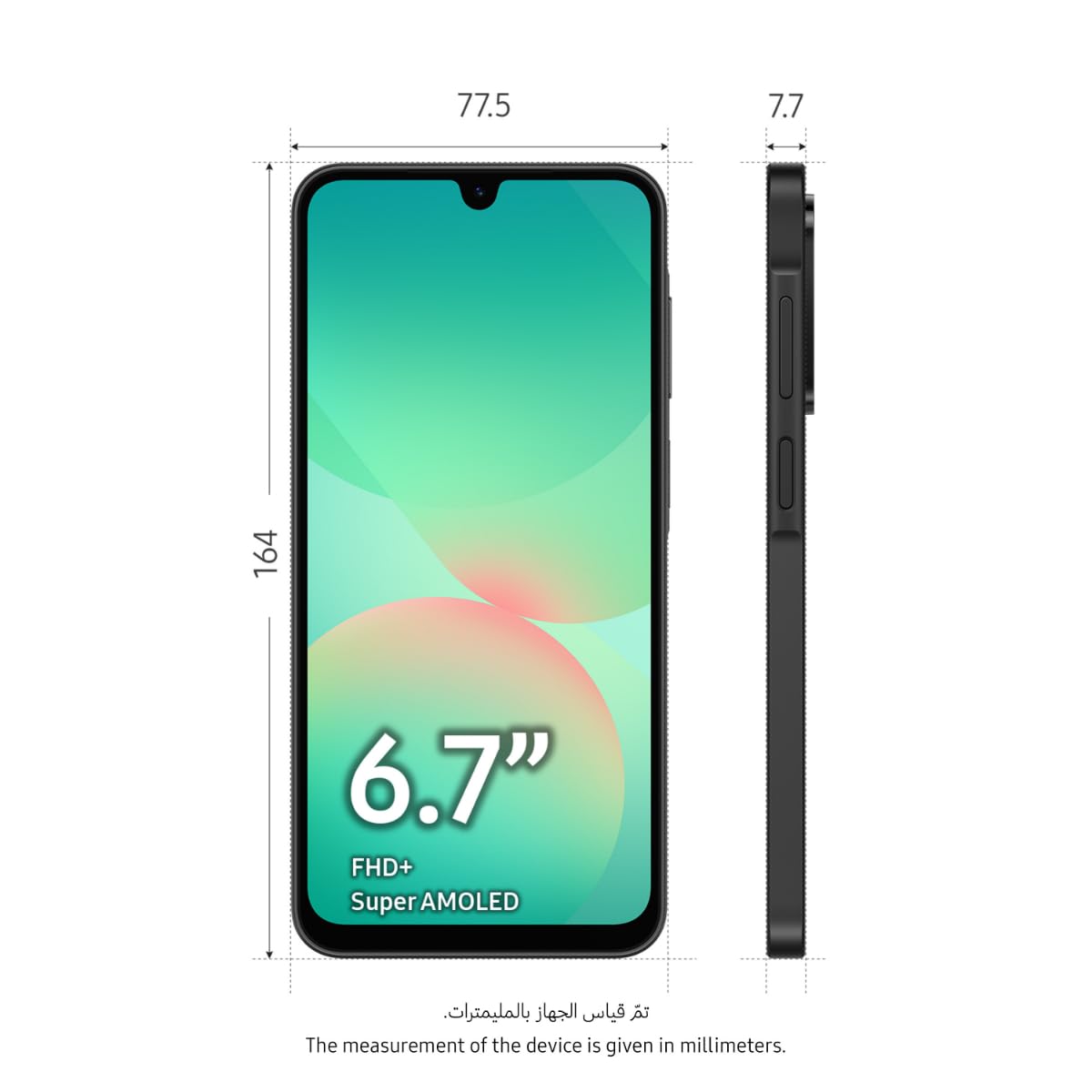 Samsung Galaxy A26 5G 6GB RAM 256GB Speicher Schwarz AI Handy 5.000mAh Akku Android 15 Smartphone ohne Simlock ohne Branding