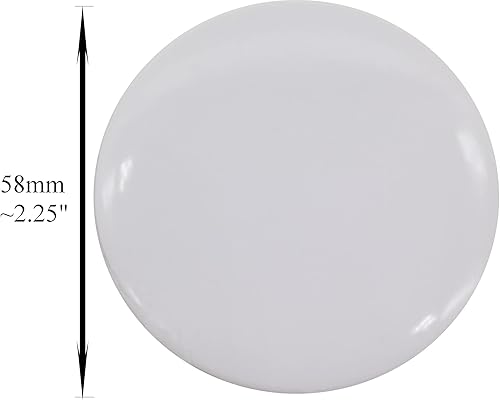 Miniatura 8 de Plain white pinback button for DIY crafts - GLOSSY, standard sizing (2.25 inches) - single button