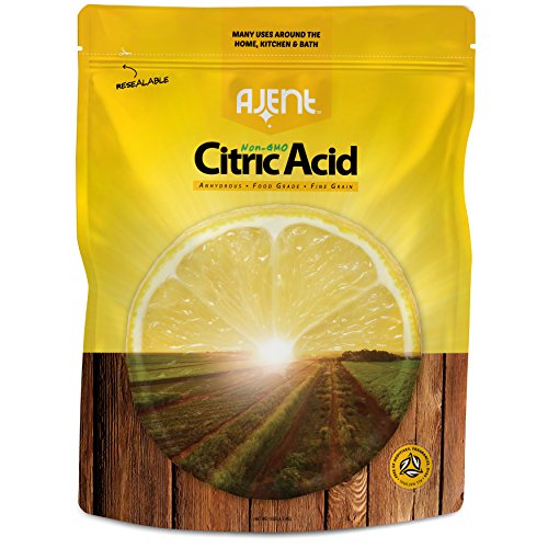 Ajent Citric Acid 100% Pure Food Grade Non-GMO (Approved for Organic Foods) 10 Pound