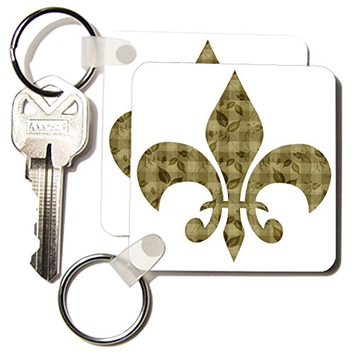 Fleur de lis français porte-clés doré 3drose l'élégance de l'art traditionnel