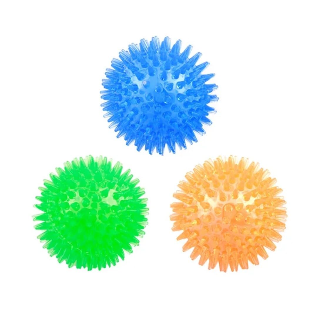 Nicos Friends Squeaky Dog Balls for Medium Large Dogs 3-Pack 6 5 cm Durable Non-Toxic TPR Rubber Chew