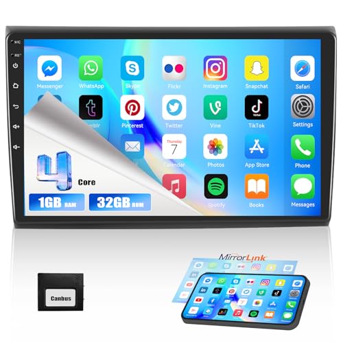 CAMECHO Android 13 Autoradio 1+32G con Navigatore GPS per FIAT Bravo 2008 2009 2010 2011 2012 2013,Schermo da 9 Pollici Stereo 2 DIN con Bluetooth FM/RDS Mirror Link WiFi SWC