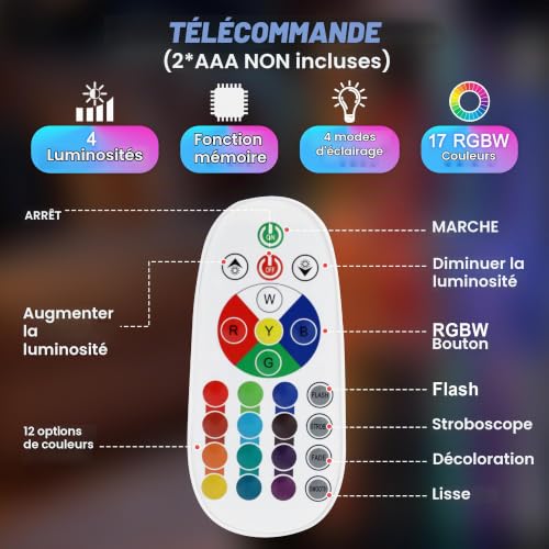 Besight Lampe à Mouvement Liquide Grande 40cm avec 17 Changements de Couleur et Télécommande pour Enfants et Adultes Veilleuse de Table Chambre Bureau Décoration Cadeau d'Anniversaire et de Noël – vue 6