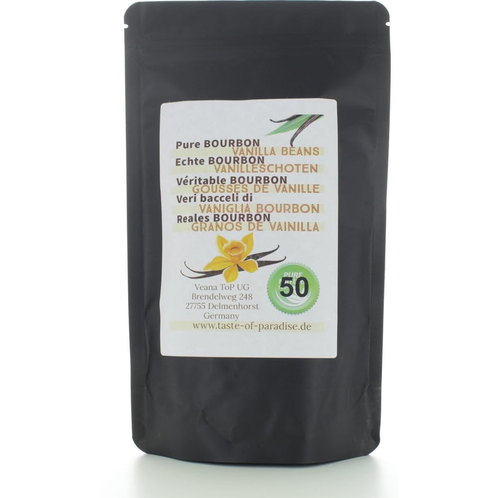Bourbon Vanilleschoten (50 Stk. - 10-11cm) Top Gourmet Qualität - Grade A 100% natural aus Madagaskar