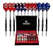 MM MOR&MAX Darts Metal Tip Setï¼Œ12 Pack 26 Gram Nonslip Iron Barrel, Darts Steel Tip Set Professional,with 12 Aluminum Dart Shafts, 24 Extra Flights, Dart Sharpener, Dart Wrench, Stylish Gift Box