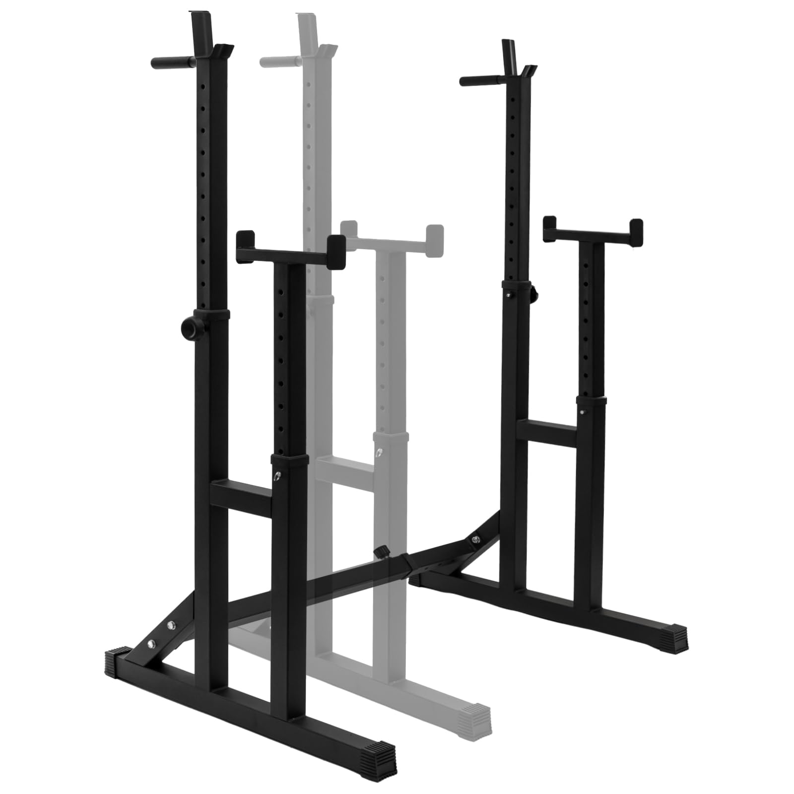 Soporte Sentadillas Rack Ajustable,Sentadillas Soporte Barra Pesas Musculación,Gym En Casa Soporte Discos Pesas,Squat Rack Max 250 Kg