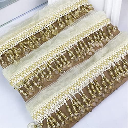 Home Product 11 Meter Curtain Fringe Tassel Lace Trimming Crystal Bead Ribbon for Sewing Sofa Cushion Tablecloth Tassel Decor Accessory