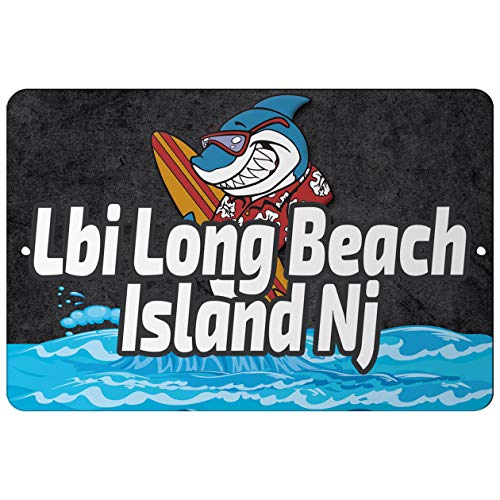 Makoroni - LBI Long Beach Island Nj Surf Surfing Beach 8x12 inc Aluminum Decorative Wall Street Sign