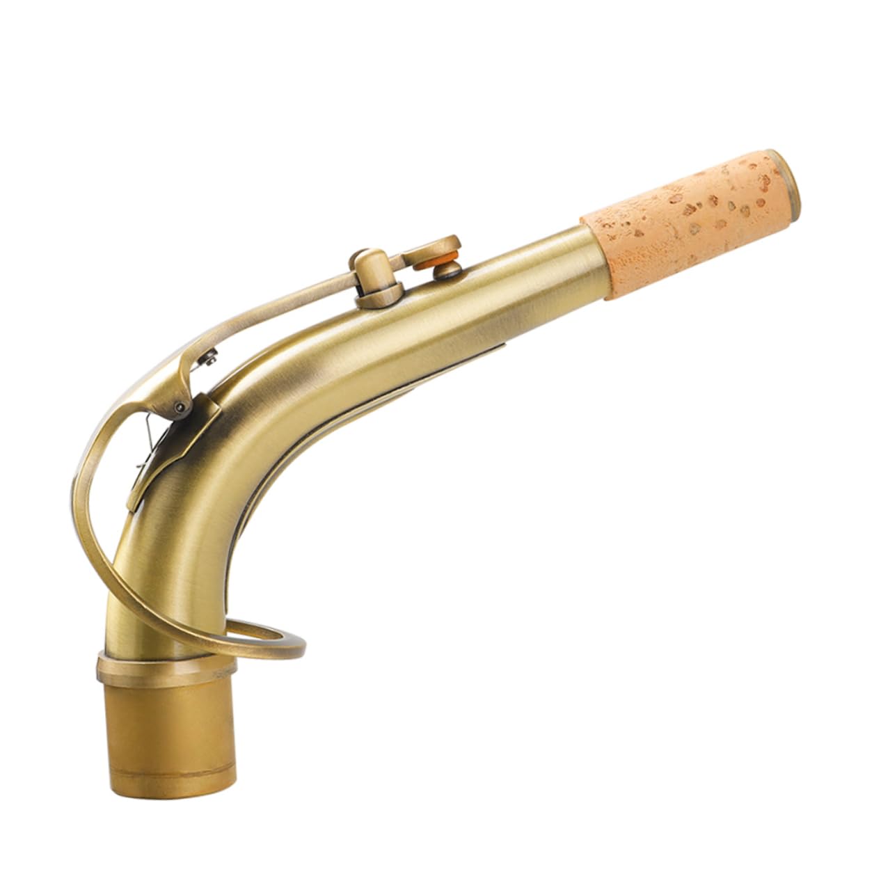Collo Curvo per Sassofono 24, 5mm in Ottone, Finitura Oro | Ricambio per Sax Contralto, Aspetto Anticato Elegante, Accessori Musica Pratici per Uso Quotidiano