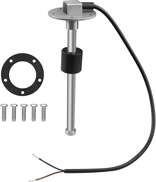 240-33 ohms 8"(200mm) Fuel Level Sending Unit for Marine Boat Truck Car Fuel Water Level Gauge Sensor Stainless Steel Fuel Gas Tank Sender 5 Hole