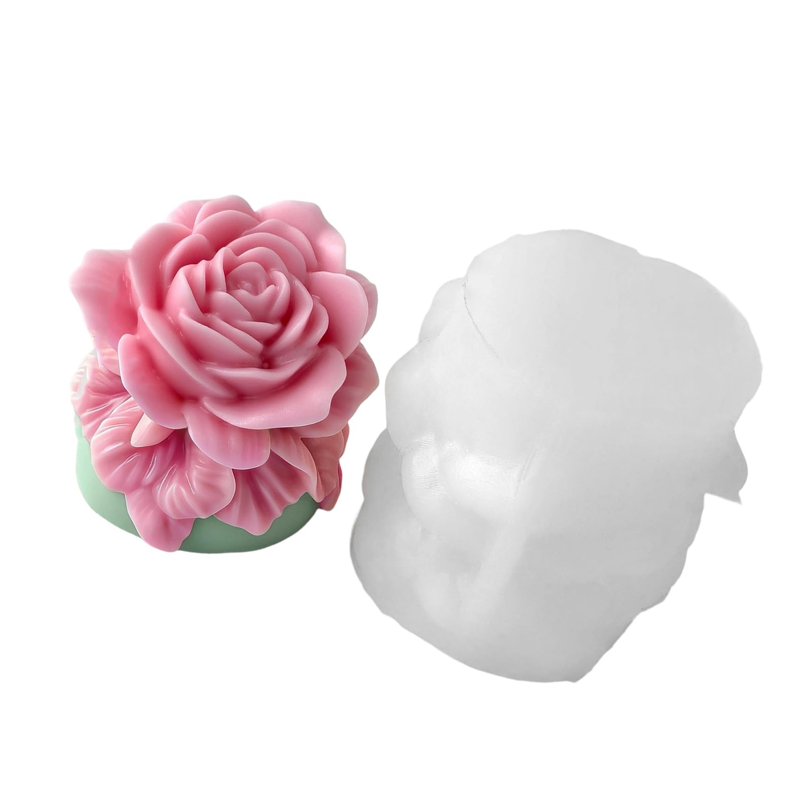 alloneslife Silicone Rose Flower for Aromatherapys with Detailed Petals Designs Decorative