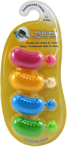 Smiley Fundas para cepillos de dientes My Beamy, 4 unidades (paquete de 2)