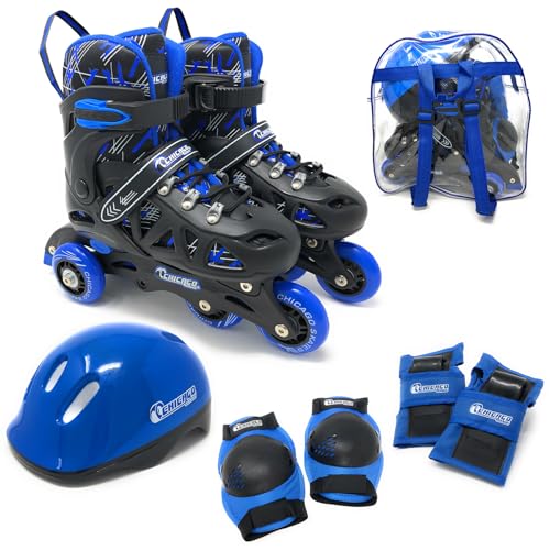 Chicago Inline Training Roller Skates with Protective Gear for Kids...