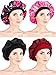 Produktbild 4 Stück Satin Mütze Schlafmütze Weiche Nachtmütze Kopfhaube für Damen Mädchen (Farbe Satz 1)