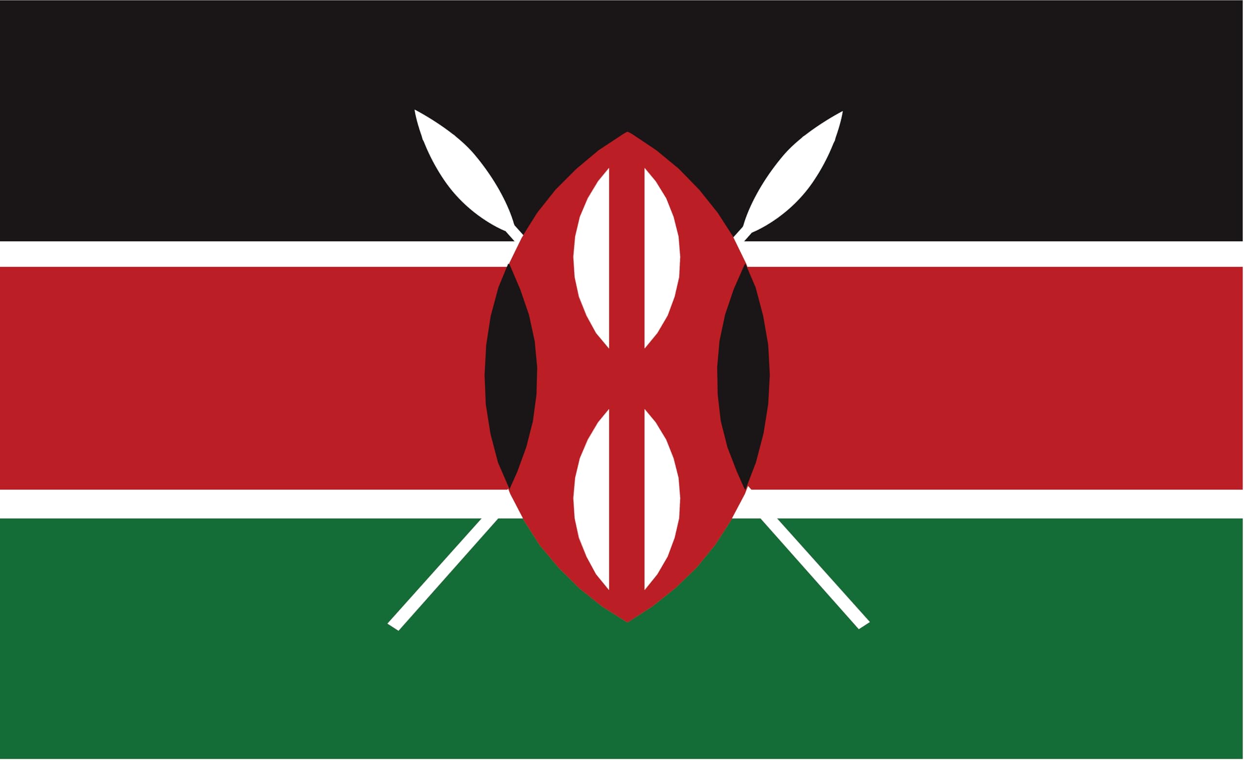 Drapeau du Kenya 120 x 80 cm, pavillon national de haute résistance pour bateau