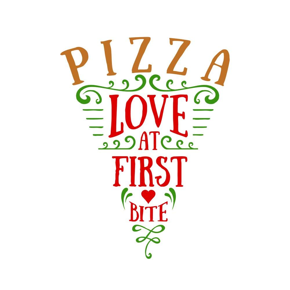 5 Ace pizza love at first Wall Sticker Poster|size:12x18 inch|multicolor