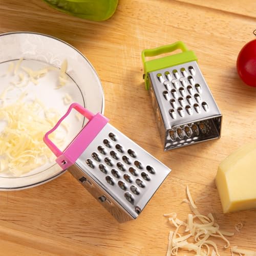 Set 3 Mini Ralladores de Queso Multicolor de Acero Inoxidable miniatura 3