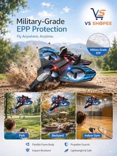 Image of SU-27 RC Fighter Jet: 2.4GHz High-Speed RC Airplane with LED Lights, 6-Axis Gyro & Durable EPP Foam - Easy to Fly Electric Aircraft Toy for Kids, Beginners & Adults (F-22 Drone)