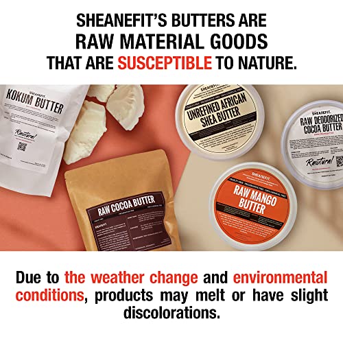 Sheanefit Raw Unrefined Mango Butter, Natural Body Butter, Soft Rejuvenating Daily Moisturizer For Face & Body (8 Oz) #TOP3