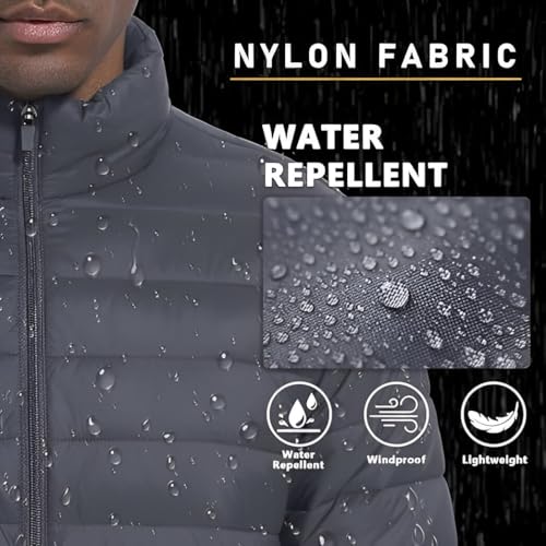 Image of Ben Martin Men's Nylon Jacket|Standard Length Puffer Winter Bomber Jacket|Stylish Jacket|Biker Casual Hoody Jacket