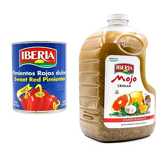 Iberia Sweet Red Pimientos 27.5 oz + Iberia Mojo Criollo, 1 gallon
