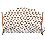 vidaXL Madera Maciza Valla Extensible Enrejada Separador de Zonas de Jardín