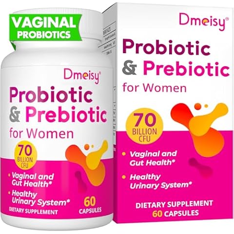 Vaginal Probiotics, 70 Billion CFU Probiotics for Women, & prebiotic & D-Mannose, 13-in-1 Womens Probiotic for Vaginal, Urinary, pH Balance, Immune & Digestive, Bloating Health - 2 Months Supply Cover