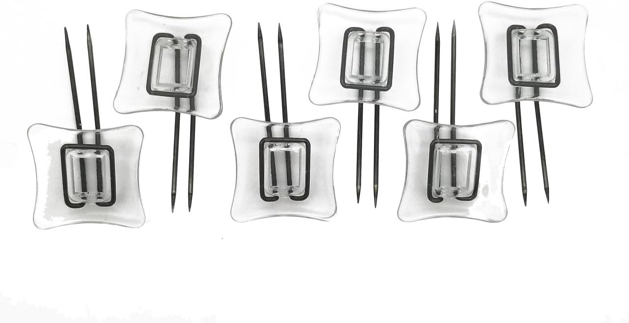 Settlers Rug Pins - Pack of 6 Thick Rug Anchors for Overlays, Mats, Runners & Throws