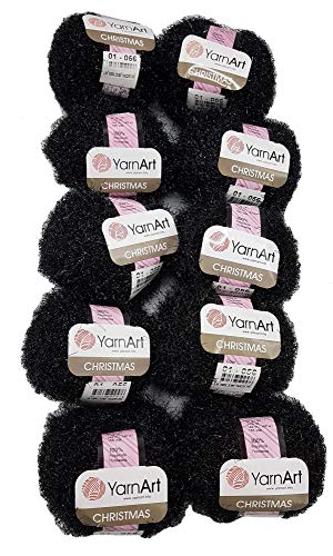 Ilkadim Manhattan Metallic-Strickgarn – 10x50g (500g), 2000m, Mit Glitzer, Für Nadelstärke 3,5, Gold